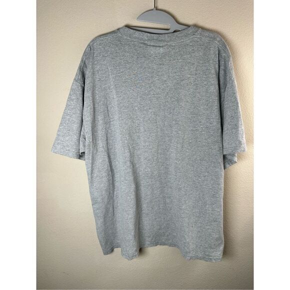 VTG Nike Graphic Logo Tee Sz Large Gray Yellow - Picture 5 of 5